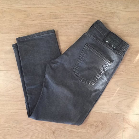 LEVIS Men's 514 Straight Leg Jeans W34 L30 - Charcoal - Picture 10 of 10